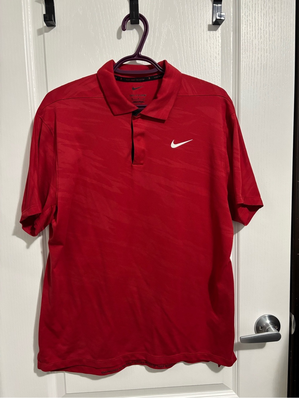Nike Red Men's Polo - Tiger Woods Collection